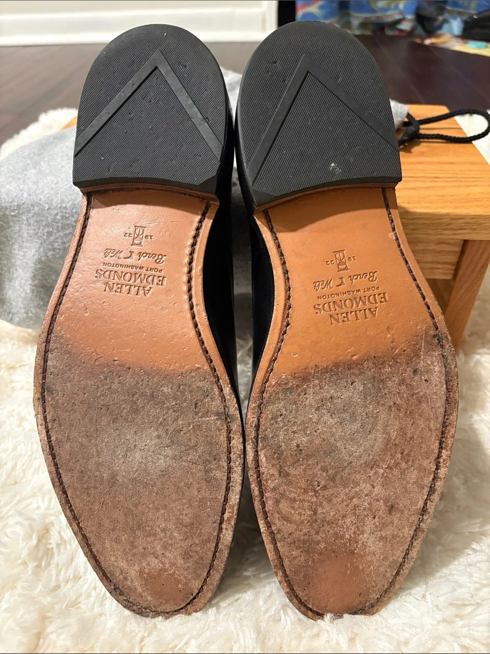 Allen Edmonds Park Avenue Black Calf Leather, Size 9D